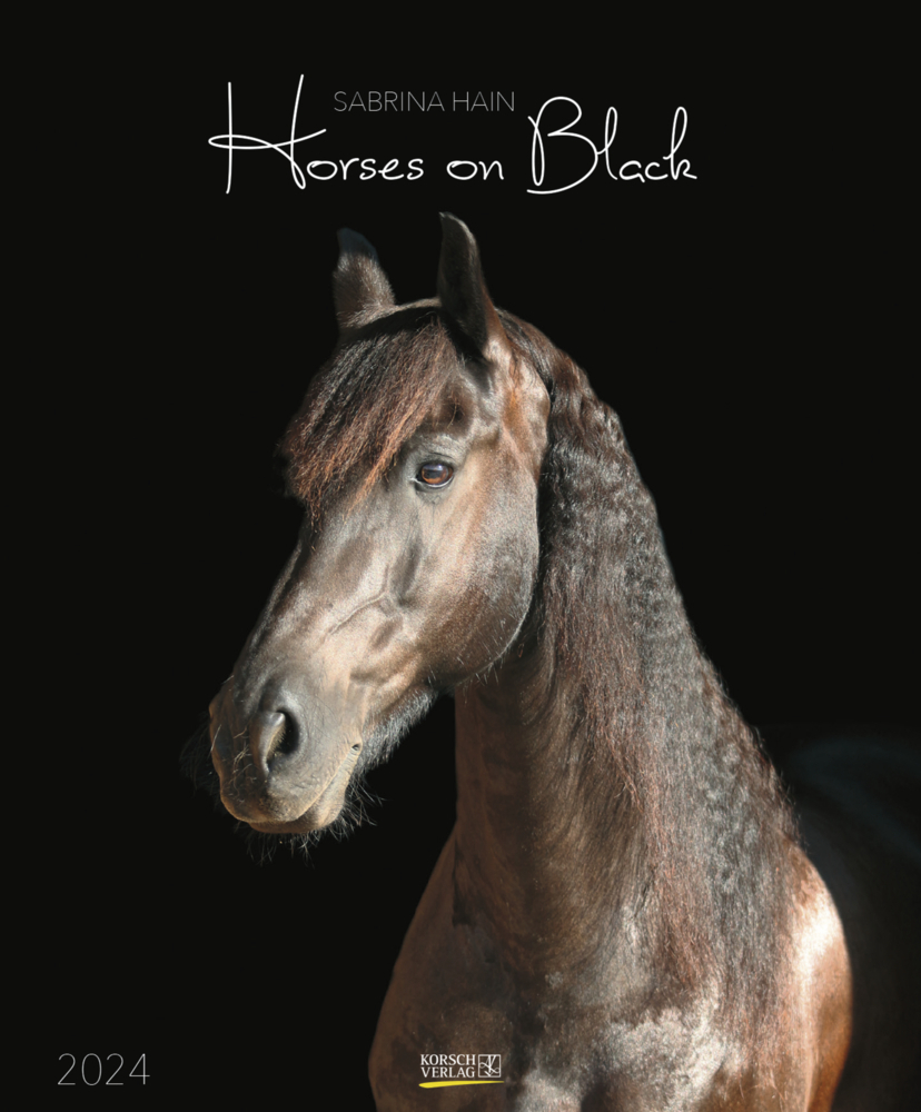 Cover: 9783731873037 | Horses on Black 2024 | Korsch Verlag | Kalender | Spiralbindung | 2024