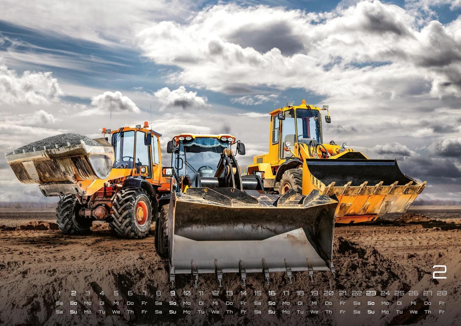 Bild: 9783986733834 | Baumaschinen - gigantische Bauhelfer - 2025 - Kalender DIN A2 | de