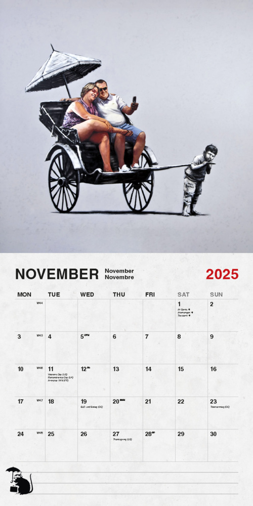 Bild: 9798893610062 | Banksy Kalender 2025 | Banksy | Kalender | 28 S. | Deutsch | 2025