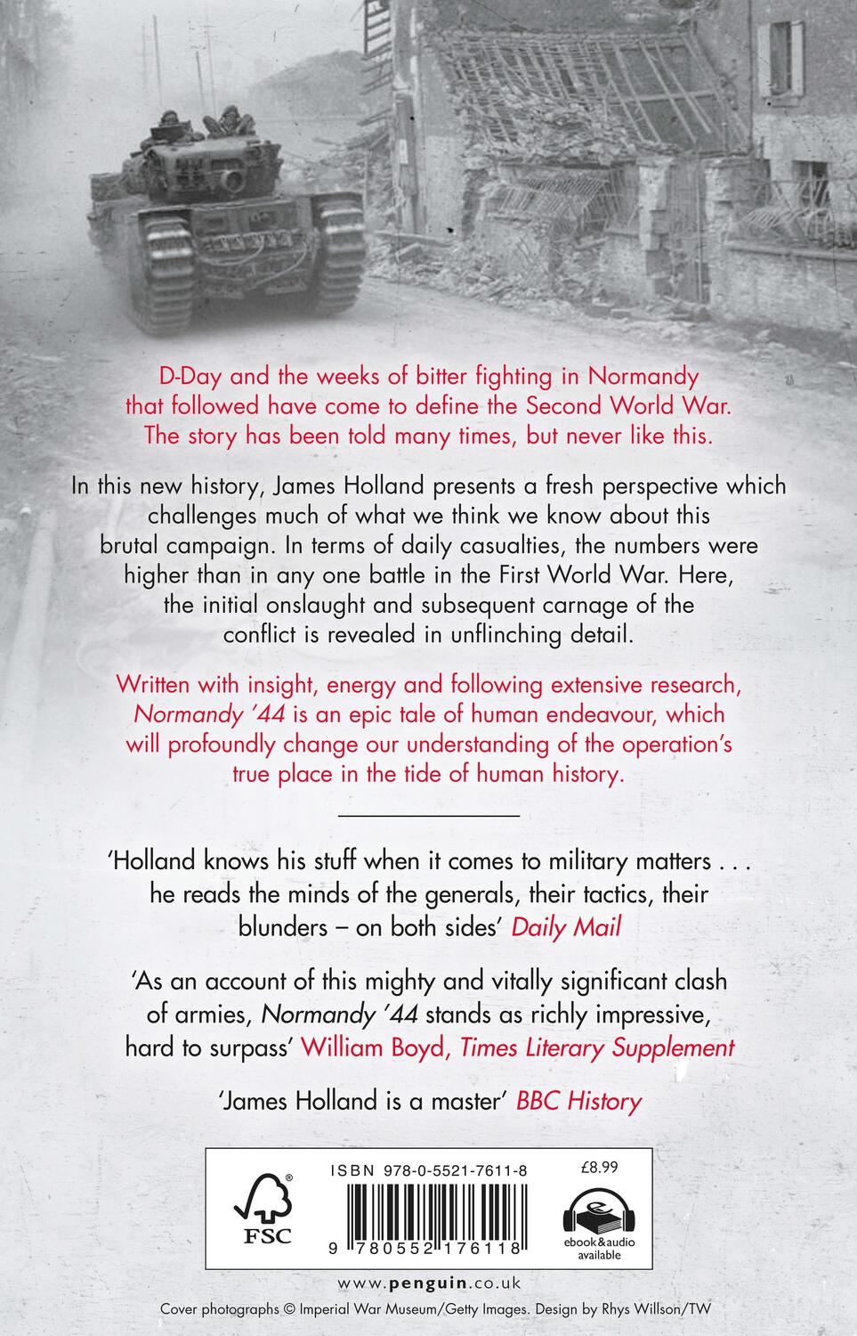 Rückseite: 9780552176118 | Normandy '44 | D-Day and the Battle for France | James Holland | Buch