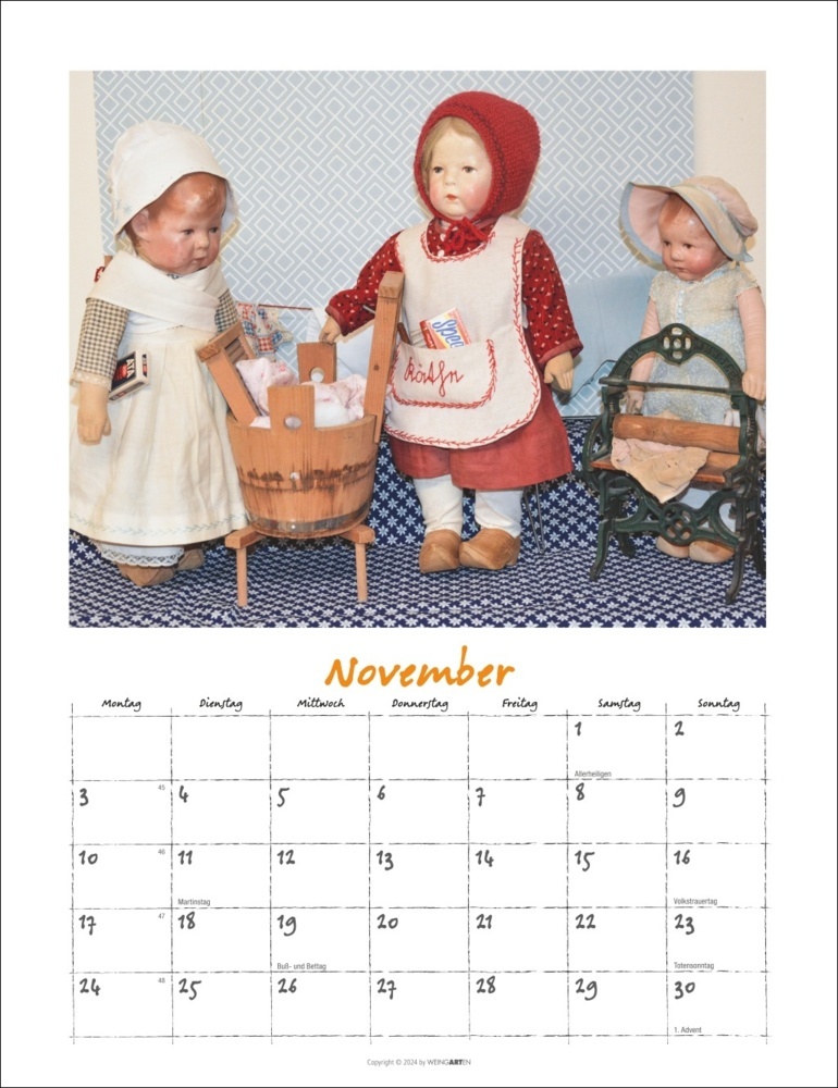 Bild: 9783839900499 | Käthe Kruse Puppen Kalender 2025 | Anita van Ooyen | Kalender | 14 S.