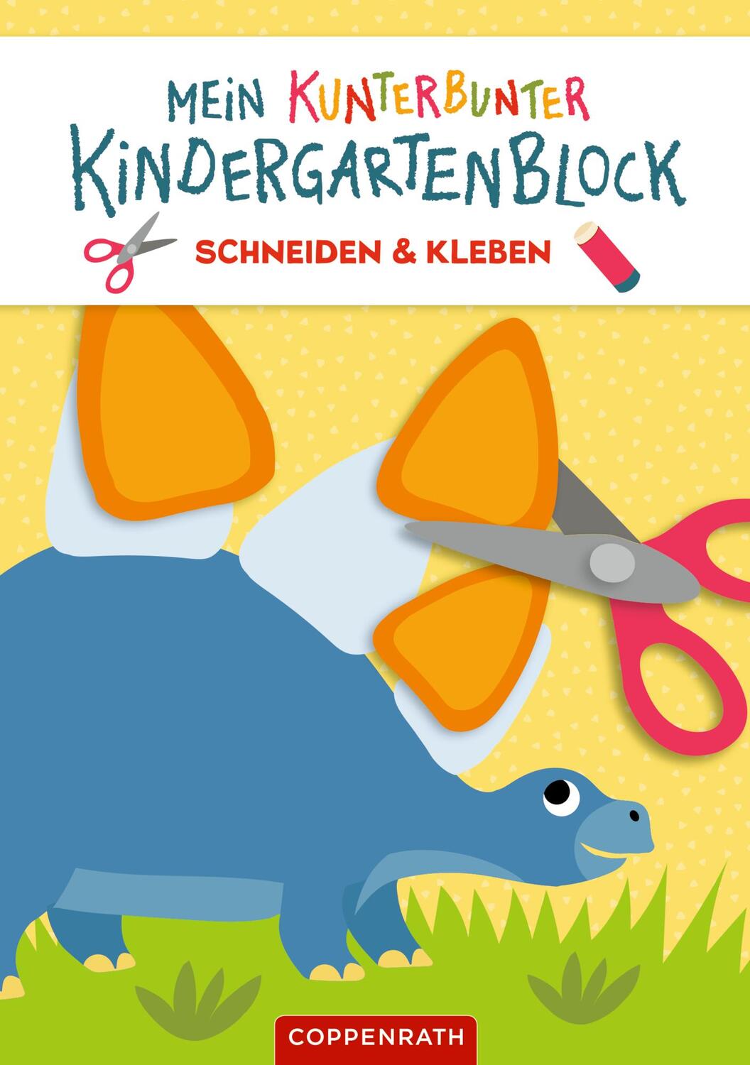 Cover: 9783649642893 | Mein kunterbunter Kindergartenblock | Schneiden & Kleben (Dinosaurier)