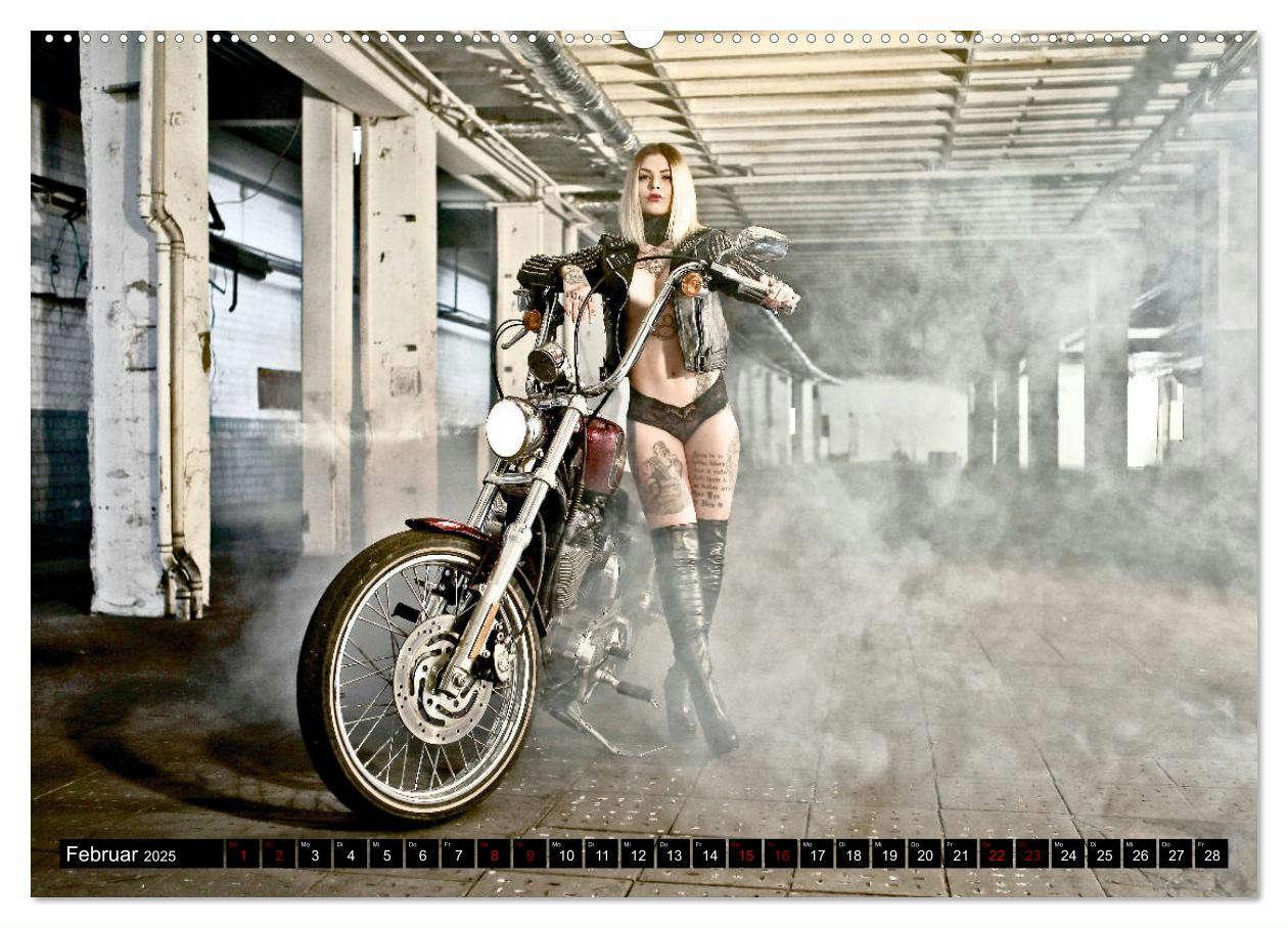 Bild: 9783435096244 | Motorräder und Sexy Girls (hochwertiger Premium Wandkalender 2025...