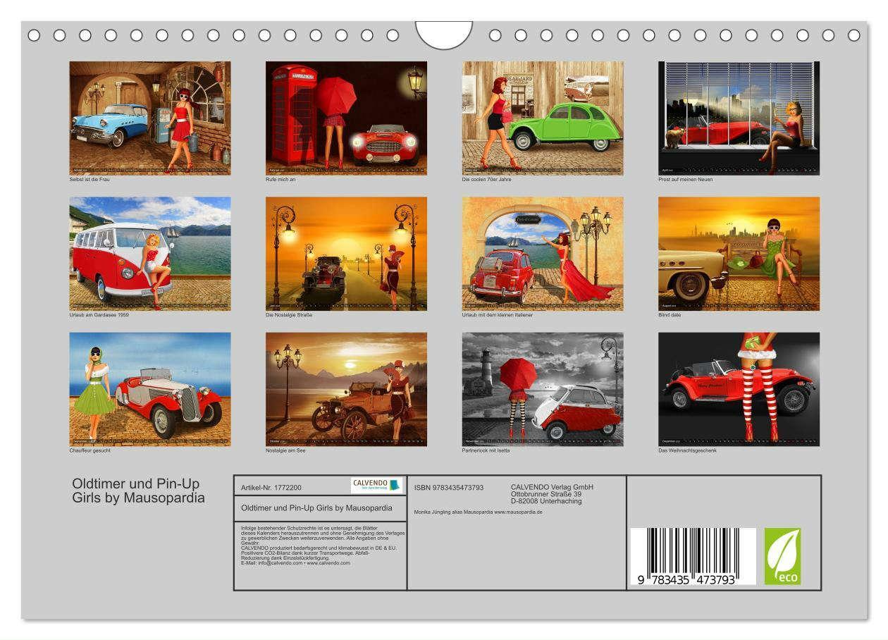 Bild: 9783435473793 | Oldtimer und Pin-Up Girls by Mausopardia (Wandkalender 2025 DIN A4...