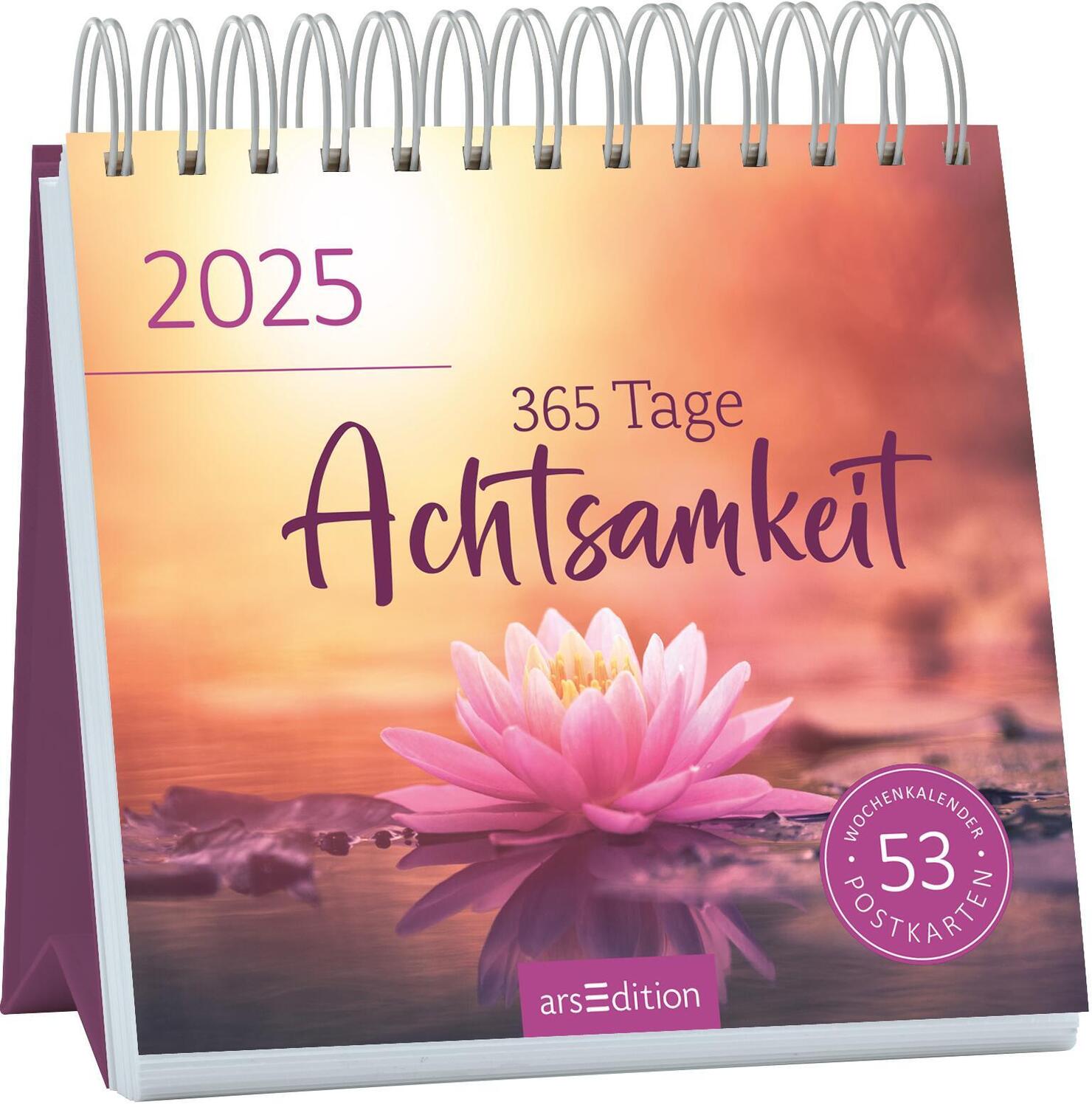 Cover: 4014489132776 | Postkartenkalender 365 Tage Achtsamkeit 2025 | Kalender | 108 S.