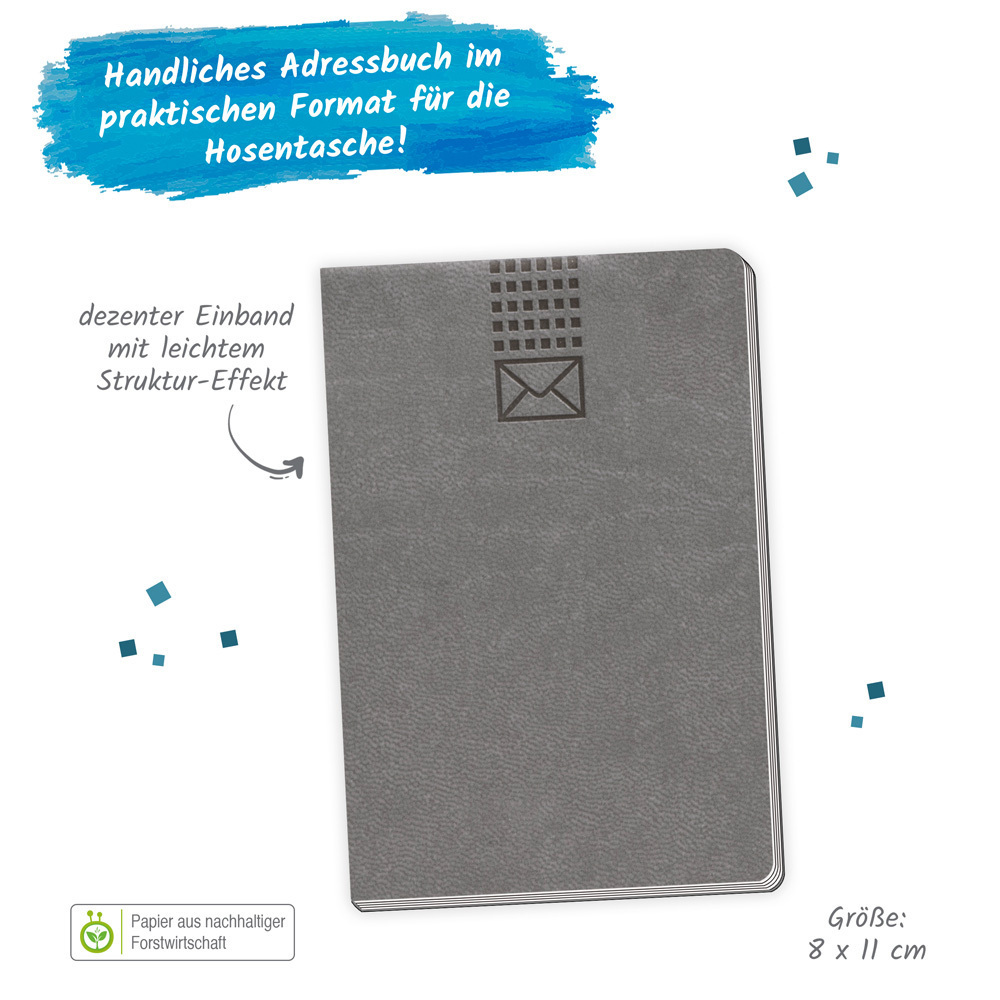 Bild: 9783988021199 | Trötsch Adressbuch Soft Touch Mini Anthrazit | Trötsch Verlag | Buch