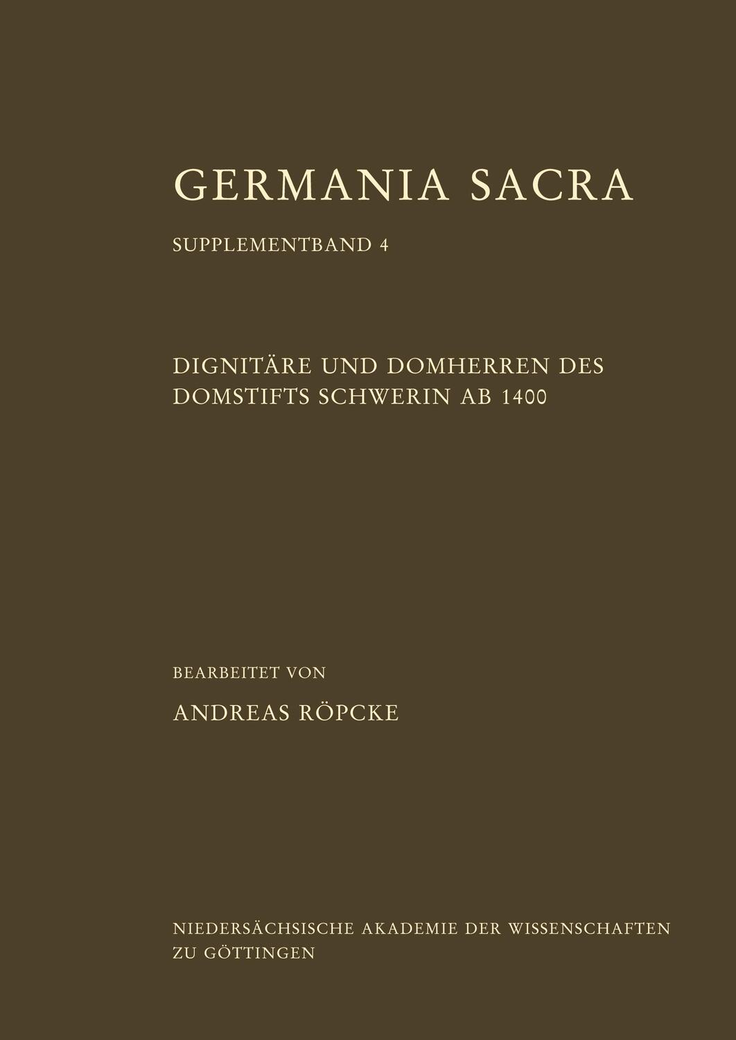 Cover: 9783946048176 | Dignitäre und Domherren des Domstifts Schwerin ab 1400 | Röpcke | Buch