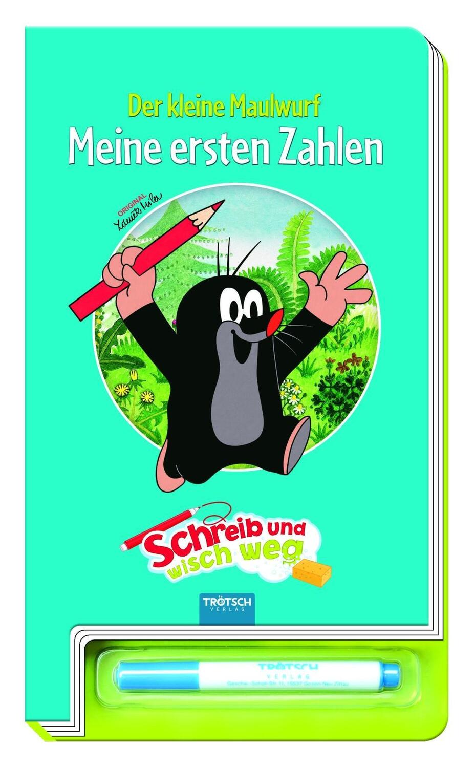 Bild: 9783868484038 | Schreib und wisch weg "Der kleine Maulwurf". Zahlen | Andreas Trötsch