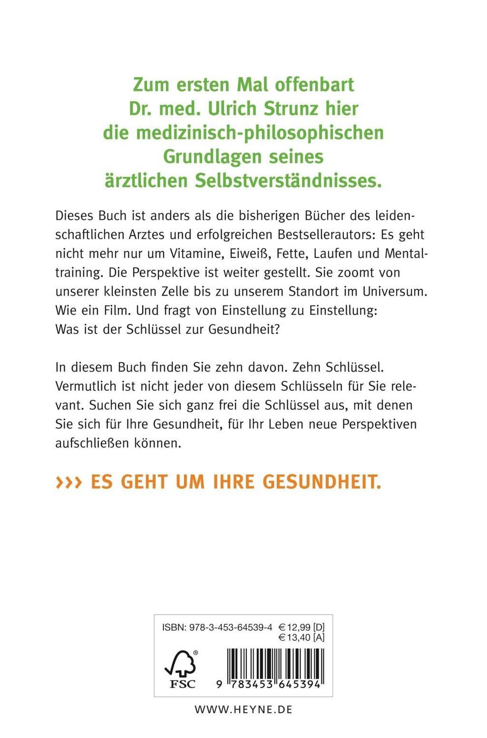 Bild: 9783453645394 | Der Schlüssel zur Gesundheit | Ulrich Strunz | Taschenbuch | 224 S.