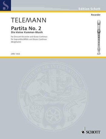 Cover: 9790220116599 | Partita No 2 'Die klein Kammer-Musik' | Georg Philipp Telemann | Buch
