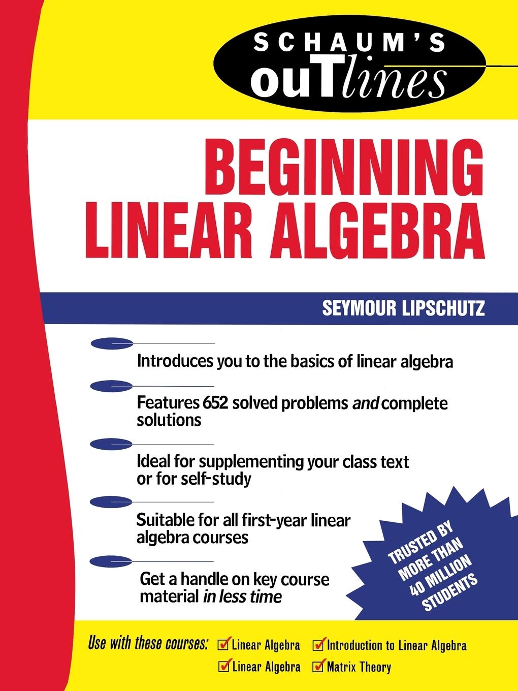 Cover: 9780070380370 | SCH OUTL BEGIN LINEAR ALGEBR | Lipschutz | Taschenbuch | Englisch