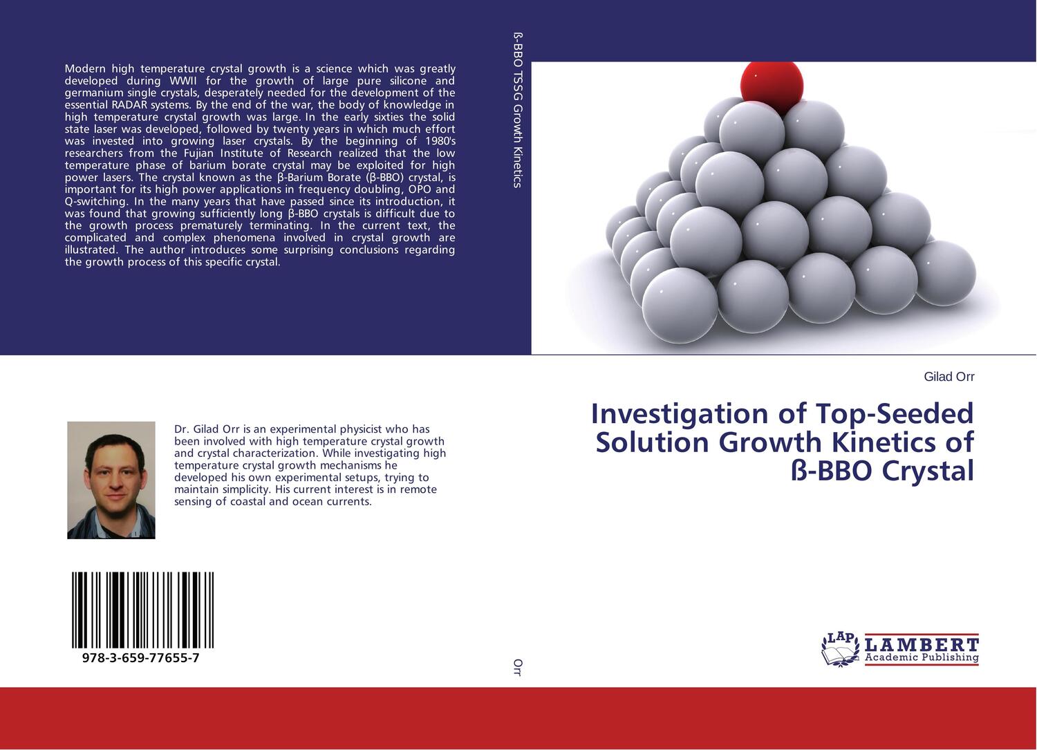 Cover: 9783659776557 | Investigation of Top-Seeded Solution Growth Kinetics of ß-BBO Crystal