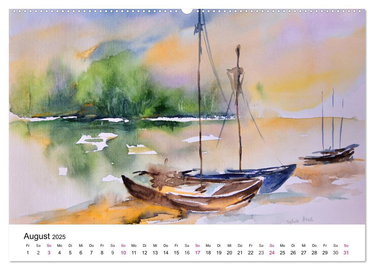 Bild: 9783435494019 | Mit Aquarellen durch das Jahr (hochwertiger Premium Wandkalender...