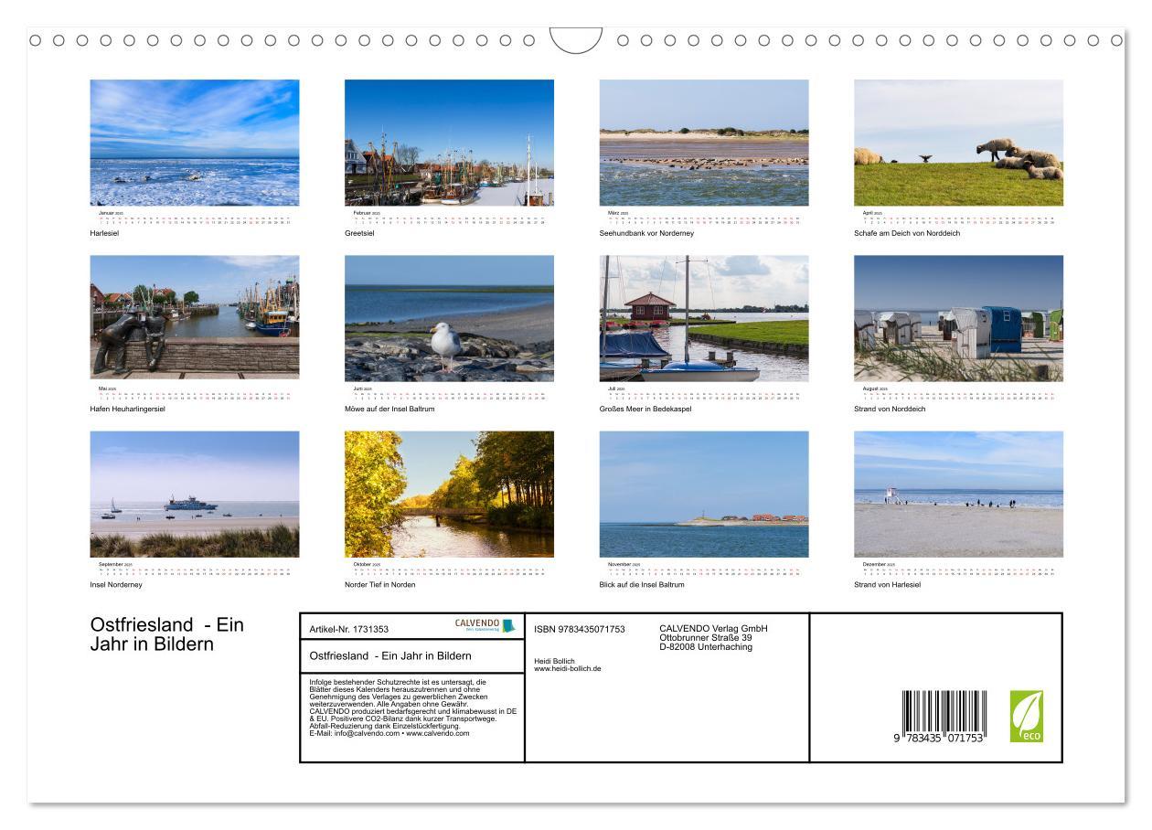 Bild: 9783435071753 | Ostfriesland - Ein Jahr in Bildern (Wandkalender 2025 DIN A3 quer),...