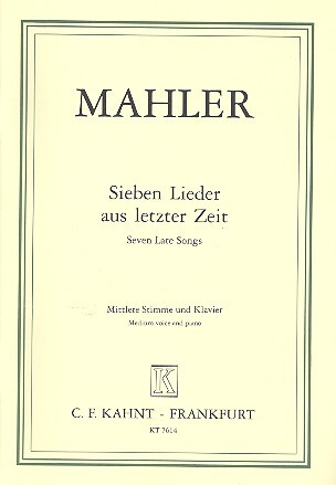 Cover: 9790500270393 | Sieben Lieder aus letzter Zeit | Gustav Mahler | Buch | Edition Peters
