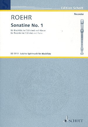 Cover: 9790001047357 | Sonatine | Walter Roehr | Buch | 10 S. | Deutsch | 2001 | Schott Music