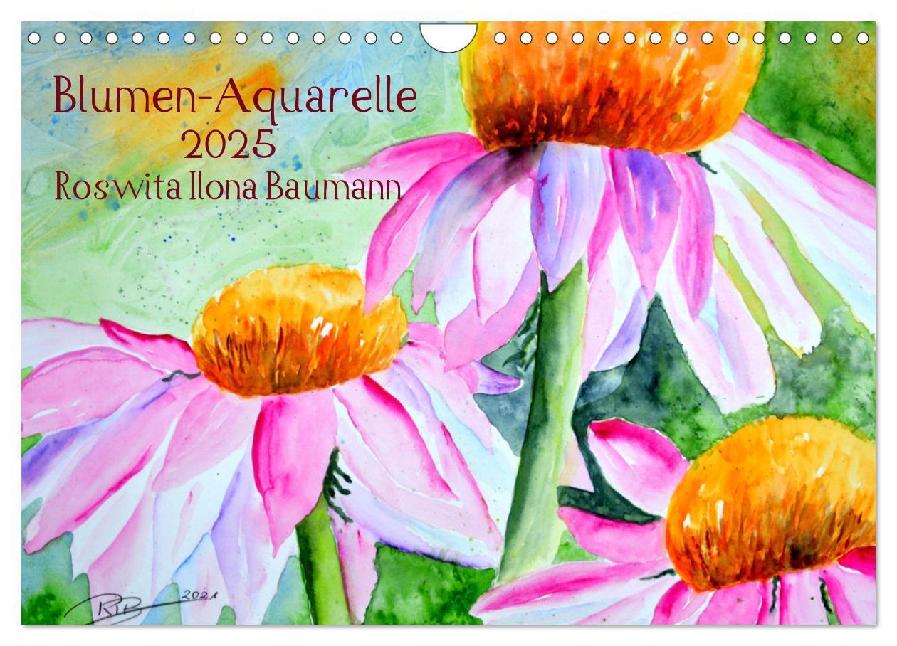 Cover: 9783383807459 | Blumen-Aquarelle (Wandkalender 2025 DIN A4 quer), CALVENDO...