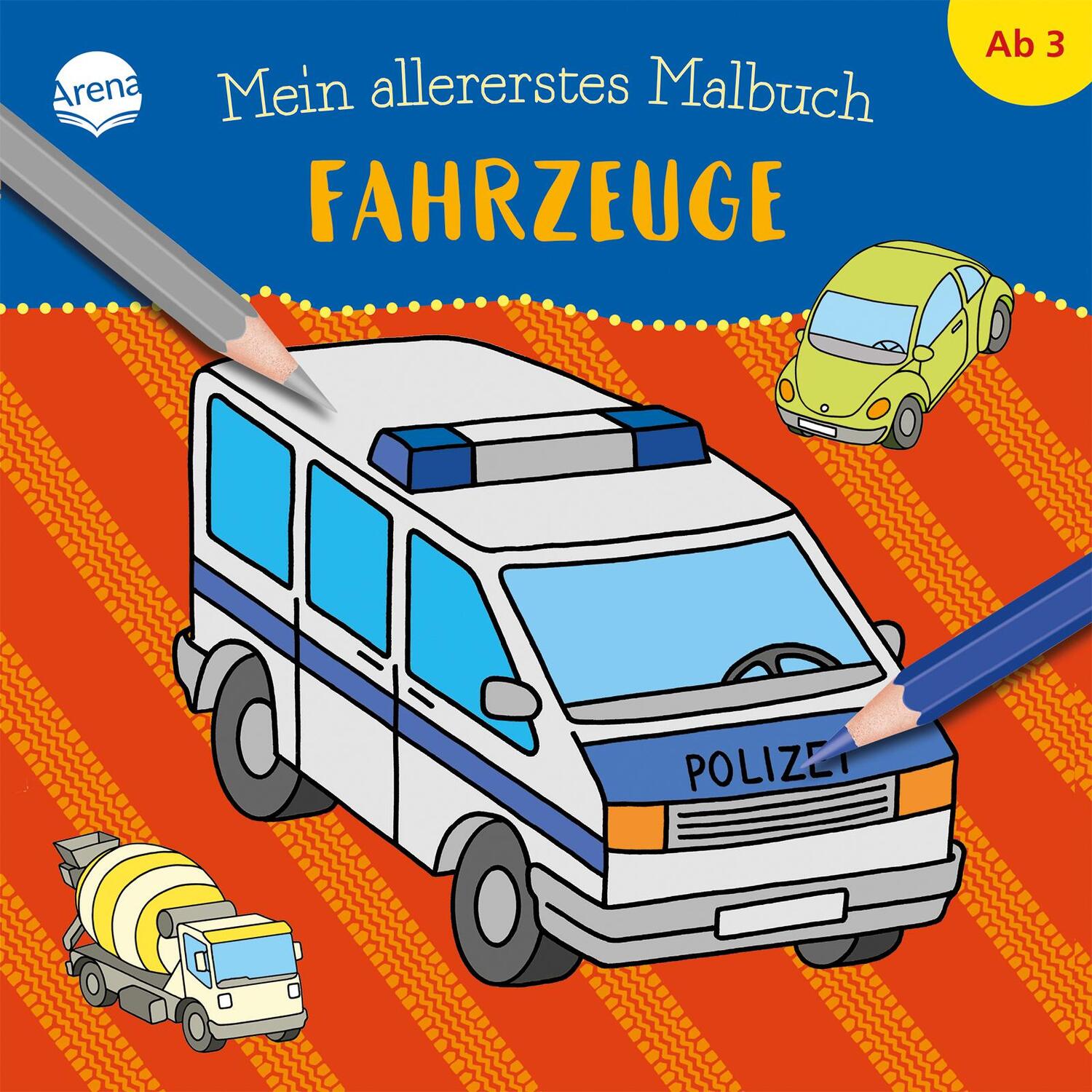 Cover: 9783401708447 | Mein allererstes Malbuch. Fahrzeuge | Broschüre | Arena Malstudio