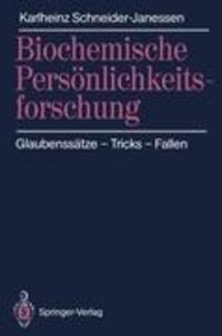 Cover: 9783540518587 | Biochemische Persönlichkeitsforschung | Karlheinz Schneider-Janessen