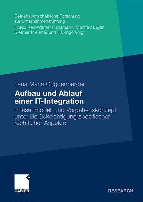 Cover: 9783834924964 | Aufbau und Ablauf einer IT-Integration | Jana Maria Guggenberger | xxi