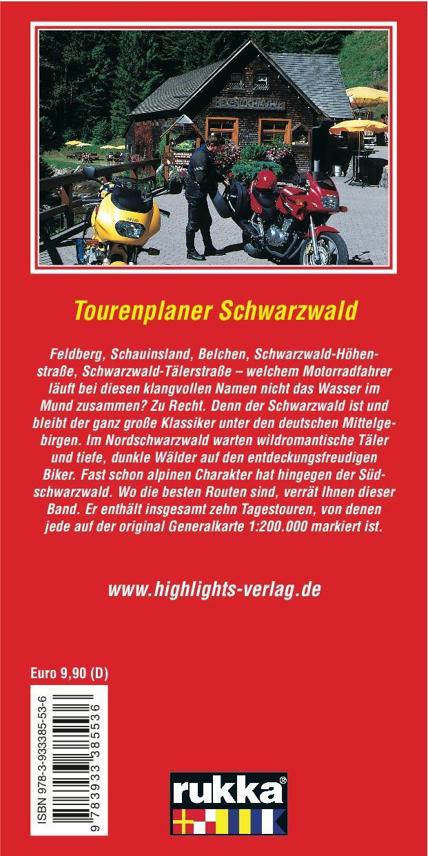 Rückseite: 9783933385536 | Schwarzwald | 10 Tagestouren für Motorradfahrer | Sylva Harasim | Buch
