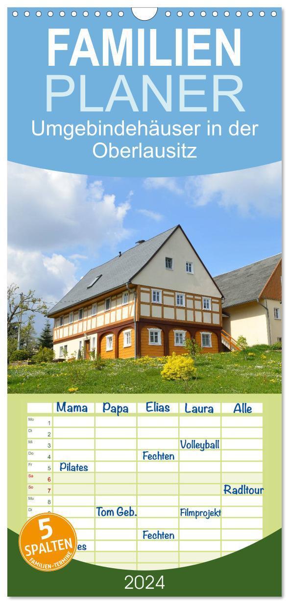 Cover: 9783383108617 | Familienplaner 2024 - Umgebindehäuser in der Oberlausitz mit 5...