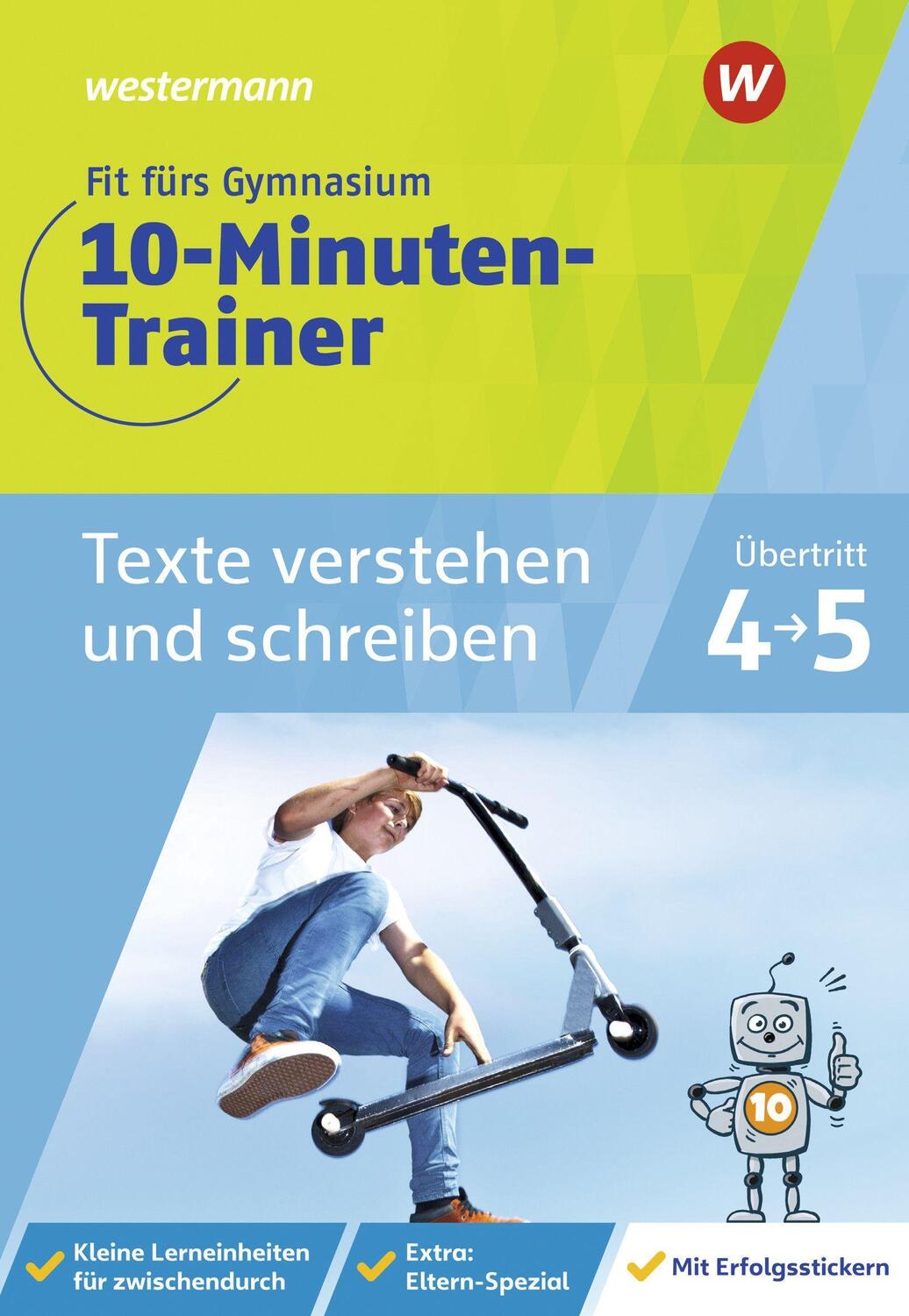 Cover: 9783742602923 | Fit fürs Gymnasium - 10-Minuten-Trainer. Übertritt 4 / 5 Deutsch...