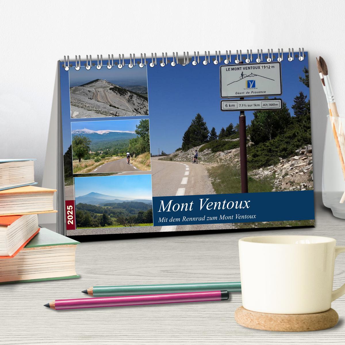 Bild: 9783435348756 | Mit dem Rennrad zum Mont Ventoux (Tischkalender 2025 DIN A5 quer),...