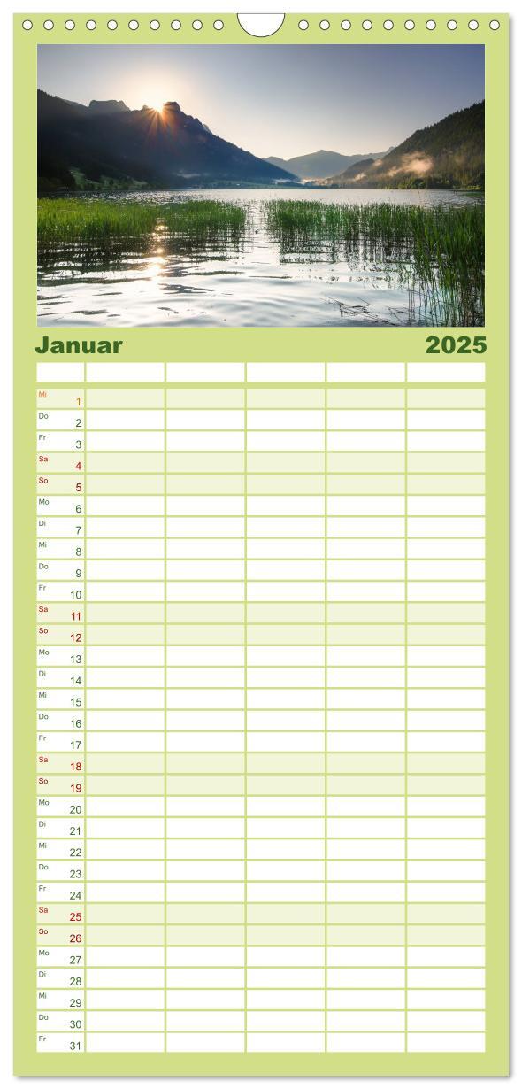 Bild: 9783457115176 | Familienplaner 2025 - Bergwelten mit 5 Spalten (Wandkalender, 21 x...