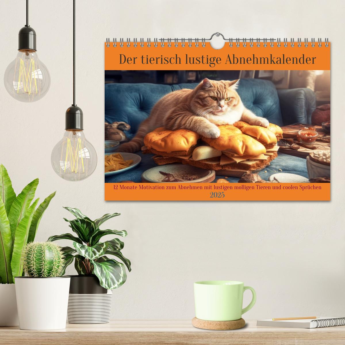 Bild: 9783435690282 | Der tierisch lustige Abnehmkalender (Wandkalender 2025 DIN A4...