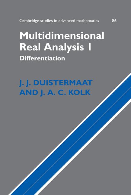 Cover: 9780521551144 | Multidimensional Real Analysis I | Differentiation | Buch | Englisch