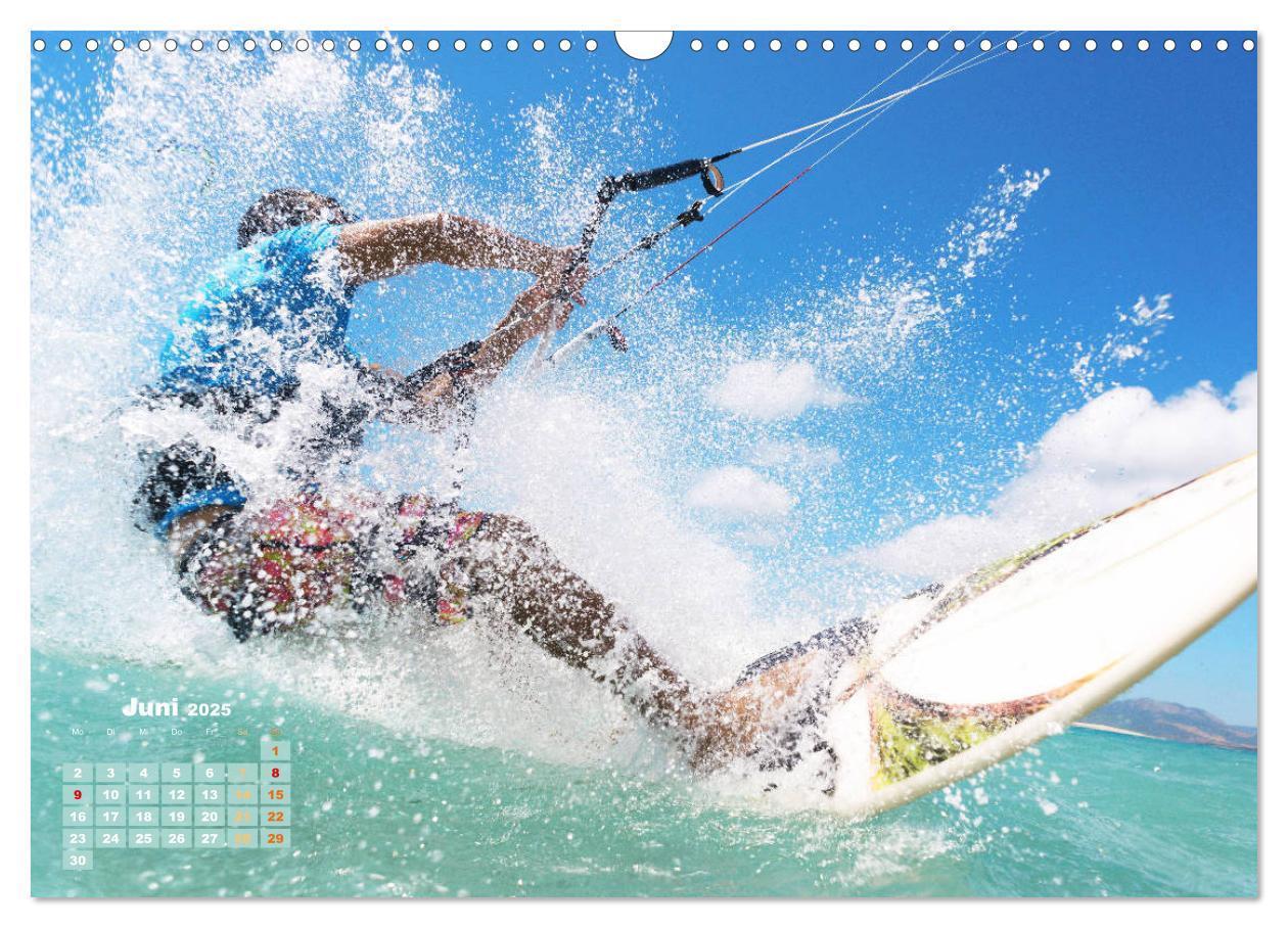 Bild: 9783457161319 | Kitesurfen: Mit Drachen am Meer (Wandkalender 2025 DIN A3 quer),...