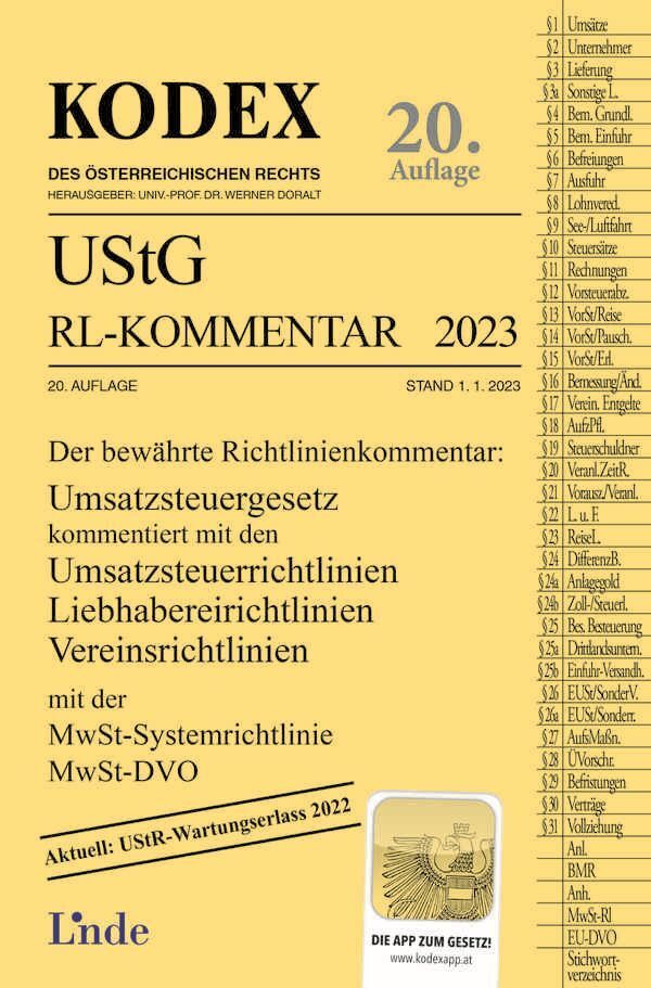 Cover: 9783707347685 | KODEX UStG-Richtlinien-Kommentar 2023 | Robert Pernegger | Taschenbuch