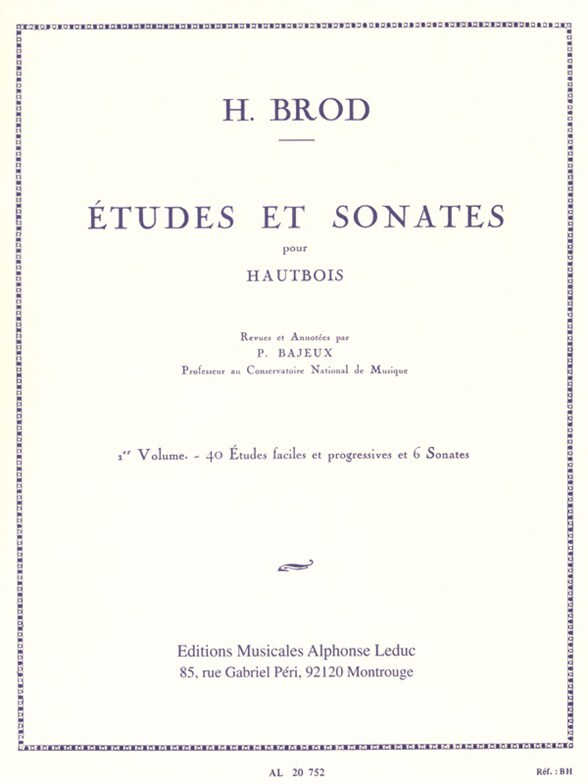 Cover: 9790046207525 | Etudes et Sonates Vol. 1 | Brod | Buch | Alphonse Leduc