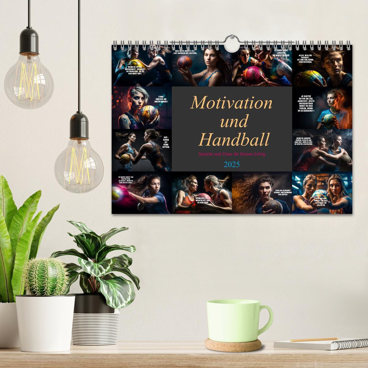 Bild: 9783383866807 | Motivation und Handball (Wandkalender 2025 DIN A4 quer), CALVENDO...