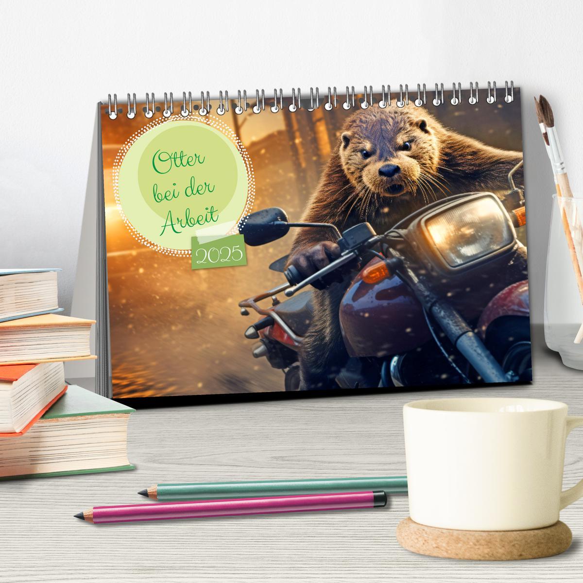 Bild: 9783383892721 | Otter bei der Arbeit (Tischkalender 2025 DIN A5 quer), CALVENDO...