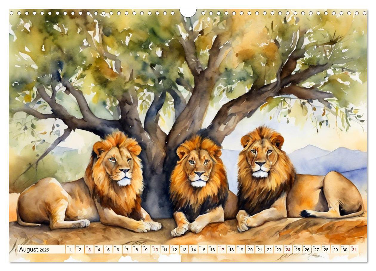 Bild: 9783383805820 | Zauberhafte Aquarelle von Afrikas Tierwelt (Wandkalender 2025 DIN...