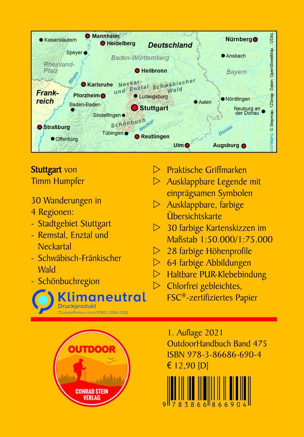 Rückseite: 9783866866904 | Stuttgart | 30 Wanderungen zwischen Wald und Weinbergen | Timm Humpfer