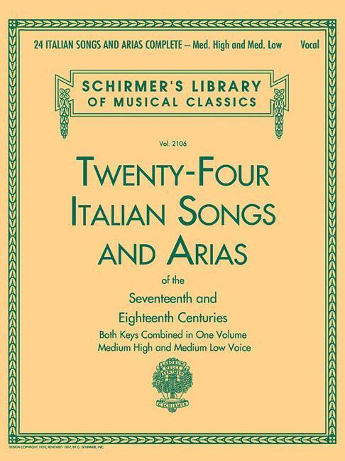 Cover: 9781480367234 | 24 Italian Songs and Arias Complete: Med. High and Med. Low Voice
