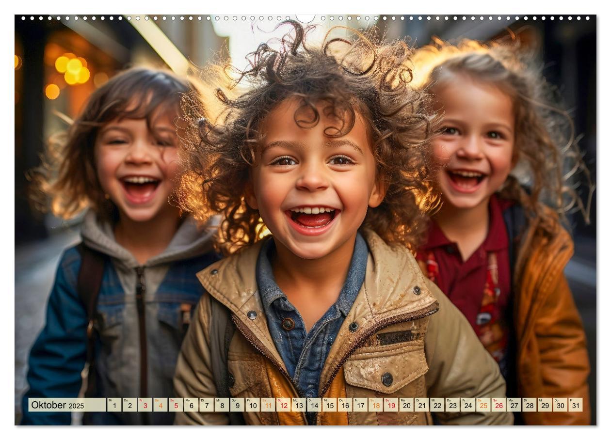 Bild: 9783383864797 | Kinder Lachen (hochwertiger Premium Wandkalender 2025 DIN A2 quer),...