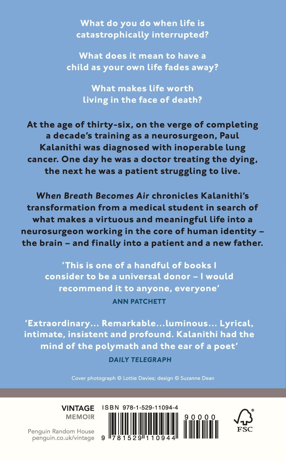 Rückseite: 9781529110944 | When Breath Becomes Air | Paul Kalanithi | Taschenbuch | XII | 2019