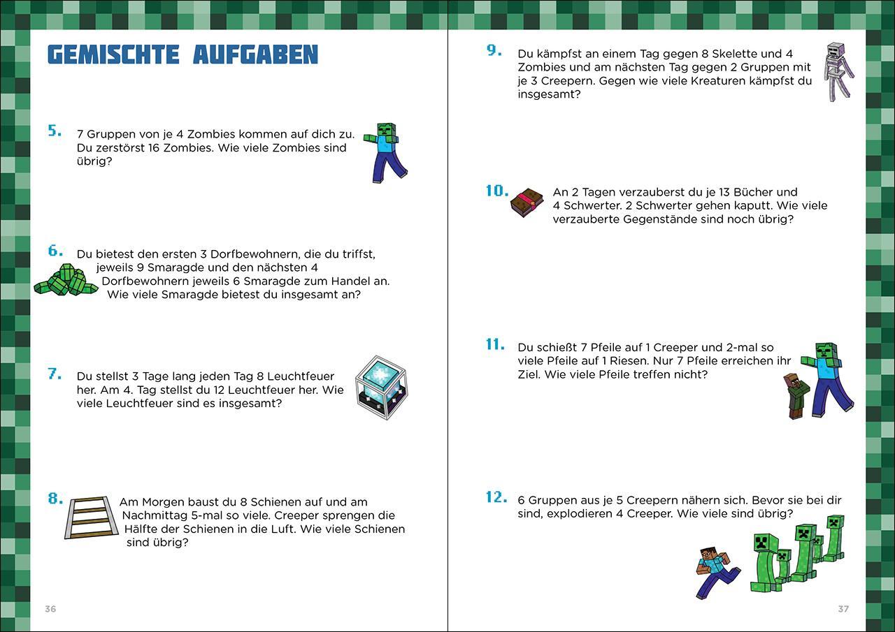 Bild: 9783743215580 | Mathe für Minecrafter - Mein extrastarkes Übungsbuch | Rätseln | Buch