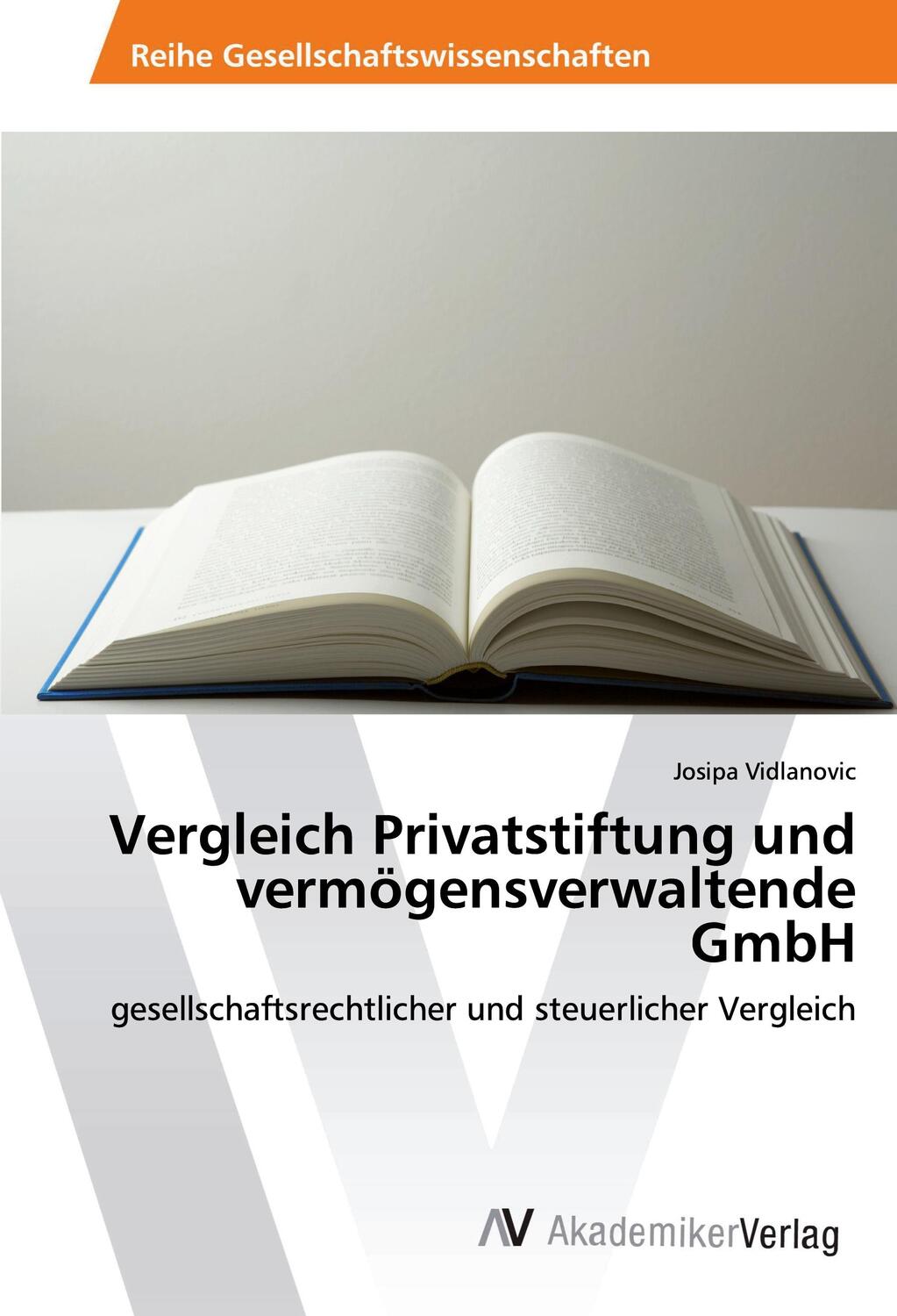 Cover: 9786202218733 | Vergleich Privatstiftung und vermögensverwaltende GmbH | Vidlanovic