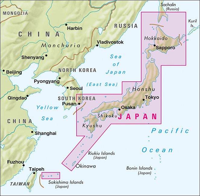 Bild: 9783865744920 | Nelles Map Japan, Polyart-Ausgabe. Japon / Japón | (Land-)Karte | 2015