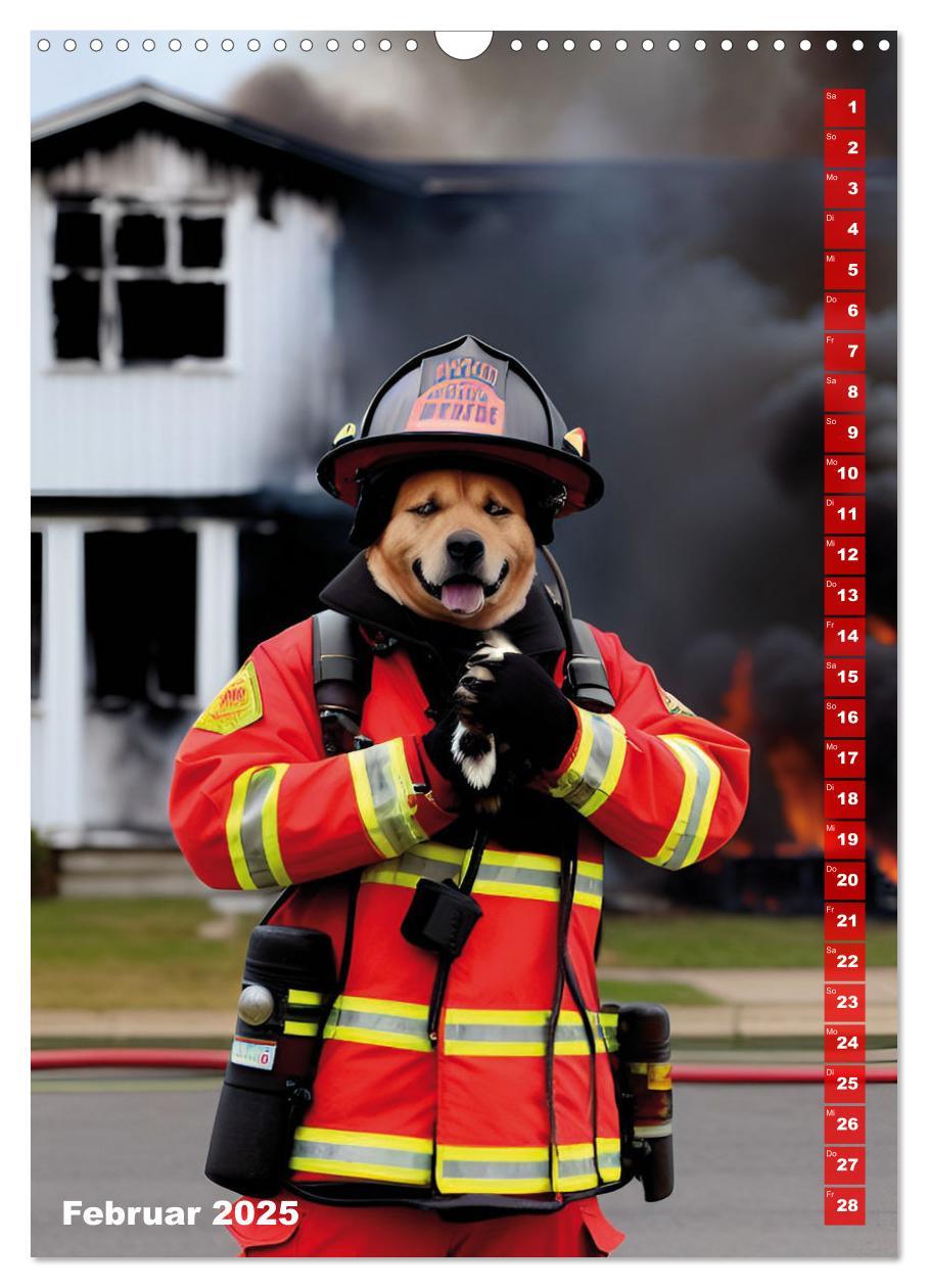 Bild: 9783435883622 | Feuerwehr - Tierischer Feuerwehrkalender (Wandkalender 2025 DIN A3...