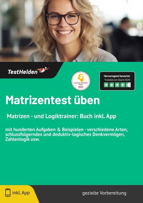 Cover: 9783988175083 | Matrizentest üben I Matrizen - und Logiktrainer: Buch inkl. App:...