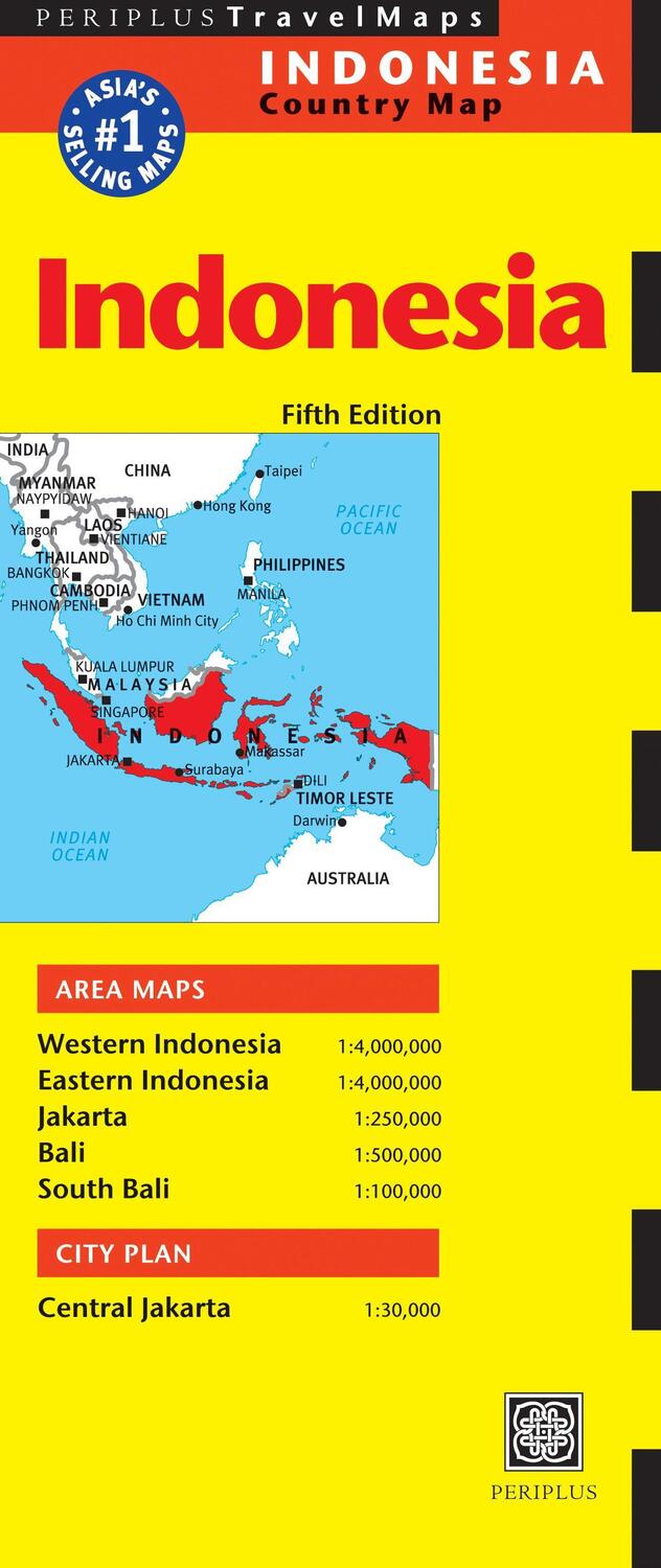 Cover: 9780794607258 | Periplus: Indonesia Country Map | Periplus Editions | (Land-)Karte