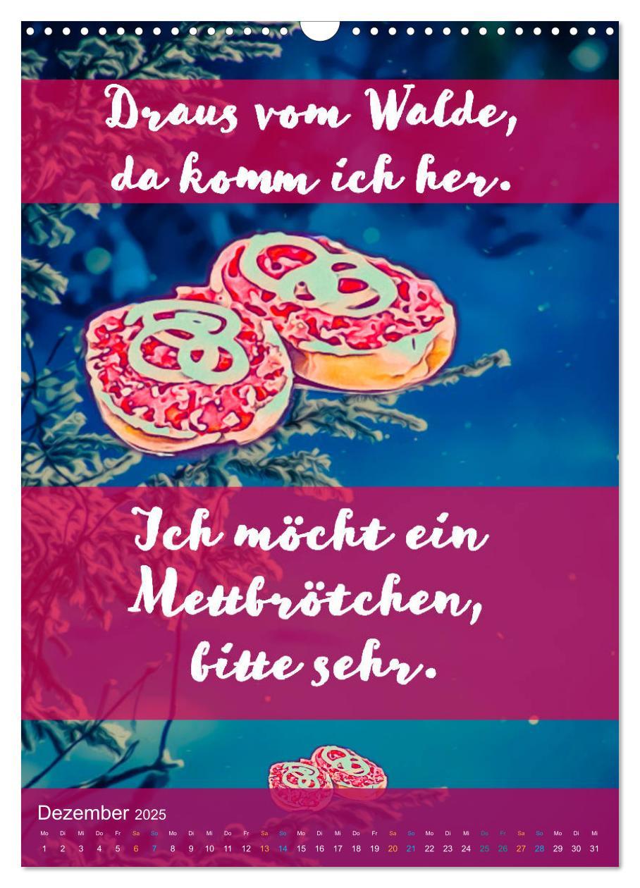 Bild: 9783435947980 | Mettbrötchen Träume - Mettkalender (Wandkalender 2025 DIN A3 hoch),...