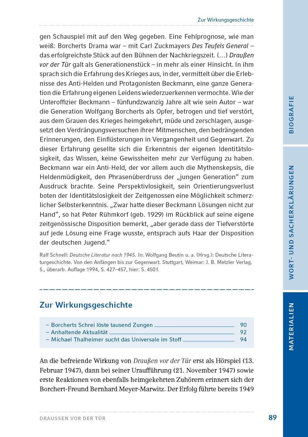 Bild: 9783872915290 | Draußen vor der Tür | Wolfgang Borchert | Taschenbuch | 96 S. | 2023