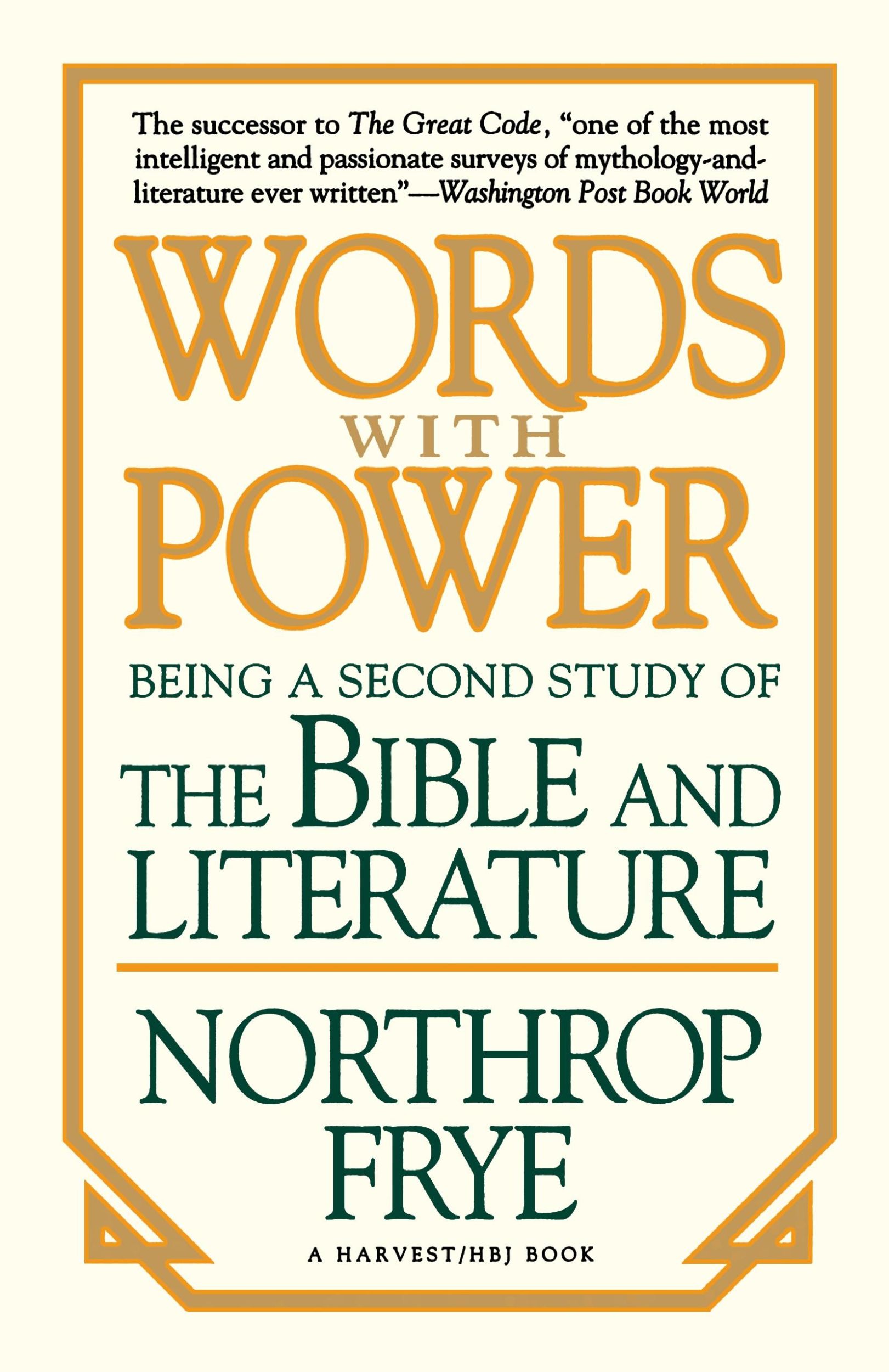 Cover: 9780156983655 | Words with Power | Being a Second Study "The Bible and Literature"